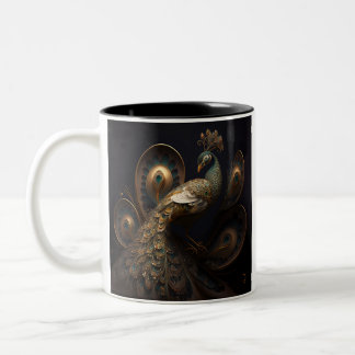 Taza Bicolor Hermoso Ornate Peacock