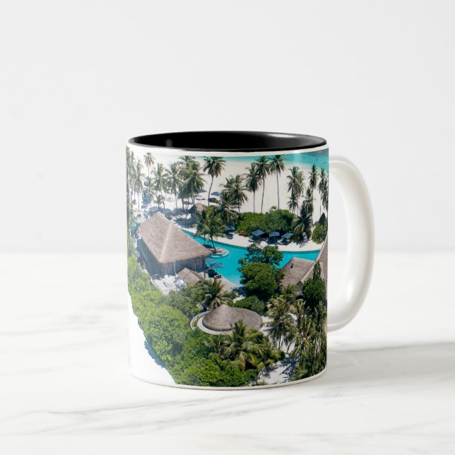 Taza Bicolor Hermoso paisaje playero (Anverso derecho)