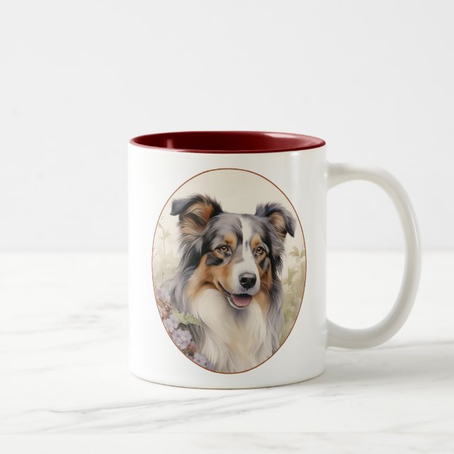 Taza Bicolor Hermoso Pastor Australiano (Derecha)