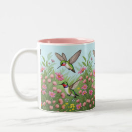Taza Bicolor Hermosos Humminbirds