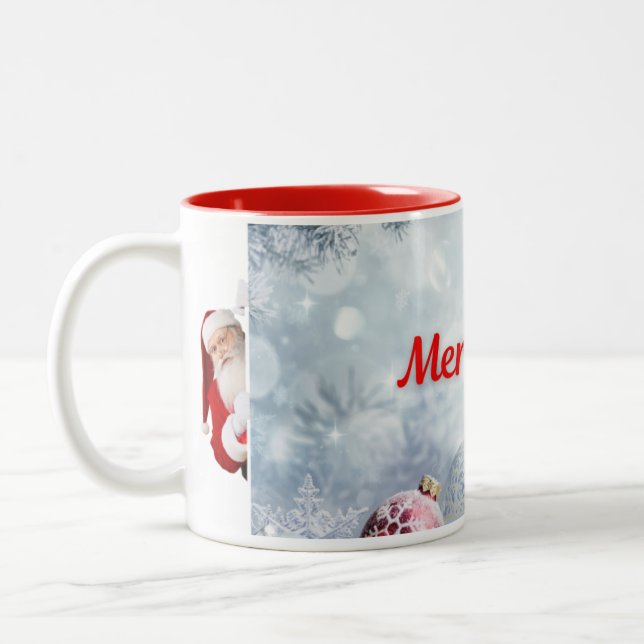 Taza Bicolor Hermosos mugs de Santa Navidades (Izquierda)