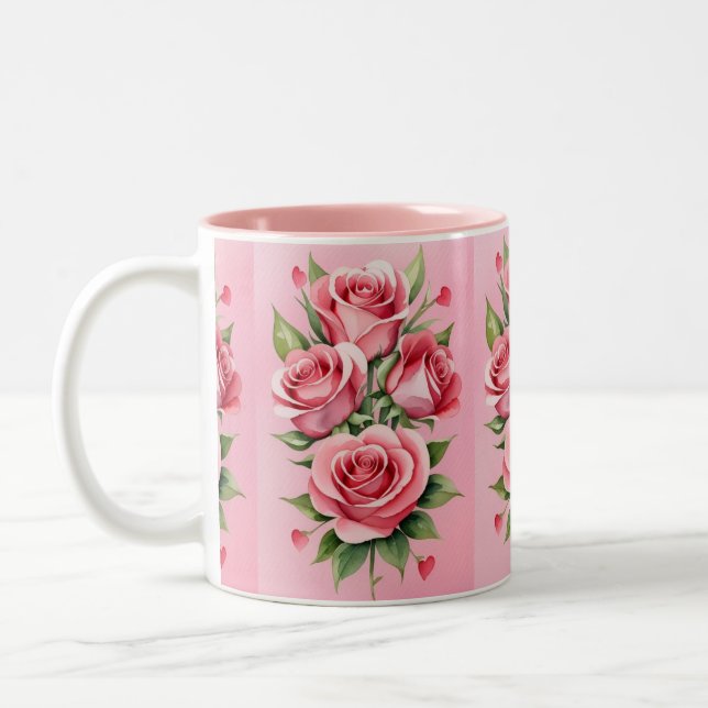 Taza Bicolor Hermosos Rosas (Izquierda)