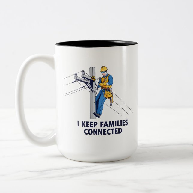 Taza Bicolor Héroe Comunitario Liniero (Izquierda)
