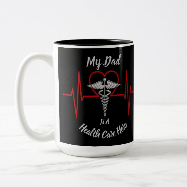 Taza Bicolor Héroe de salud papá (Izquierda)
