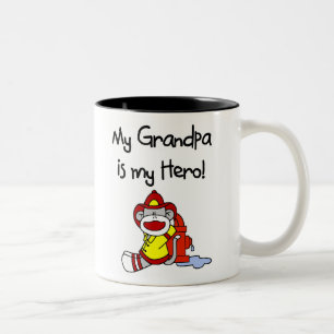 Taza Bicolor Héroe del abuelo del bombero