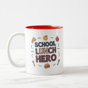 Taza Bicolor Héroe del almuerzo escolar