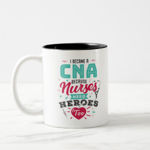 Taza Bicolor Héroes de Auxiliar de Enfermería Certificados CN