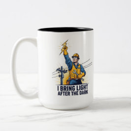 Taza Bicolor Heroic Lineman Coffee Mug