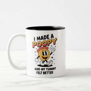 Taza Bicolor Hice una Caca y Mi Barriga se Sintió Mejor Meme pa