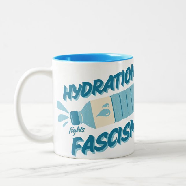 Taza Bicolor Hidratación contra el fascismo (Izquierda)