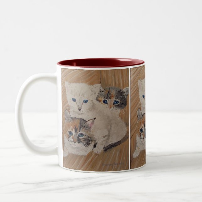 Taza Bicolor Hiedra, iris y pintura de Dixie (Izquierda)
