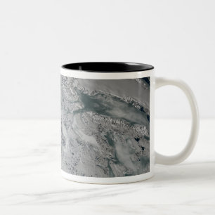 Taza Bicolor Hielo marino sobre Norteamérica