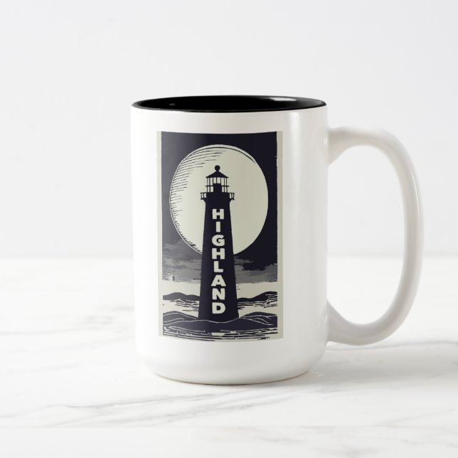 Taza Bicolor Highland Lighthouse Massachusetts Moon (Derecha)