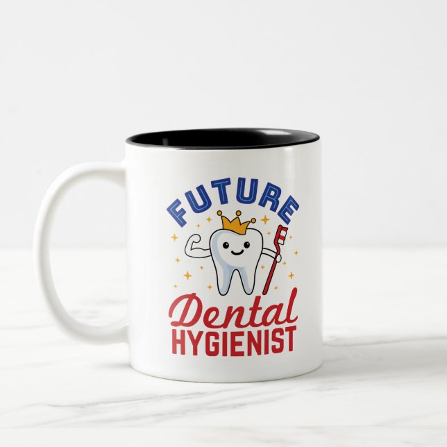 Taza Bicolor Higiénico Dental Futuro RDH (Izquierda)