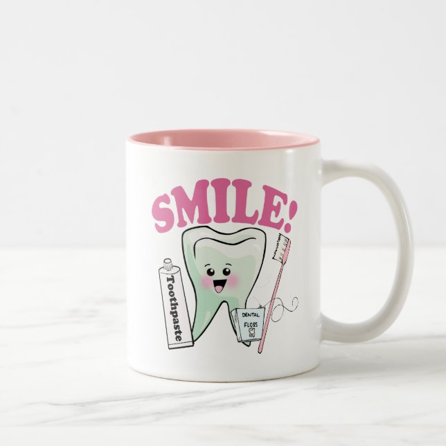 Taza Bicolor Higienista dental del dentista (Derecha)