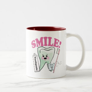 Taza Bicolor Higienista dental del dentista