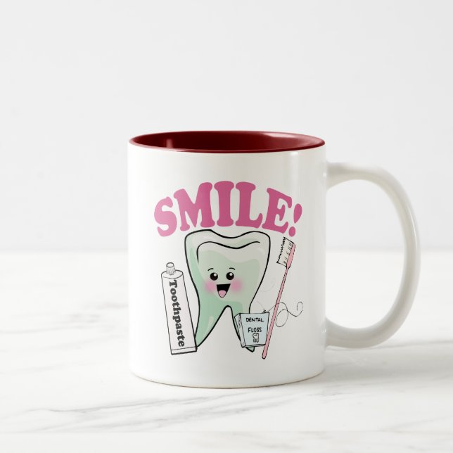 Taza Bicolor Higienista dental del dentista (Derecha)