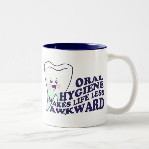 Taza Bicolor Higienista dental divertido