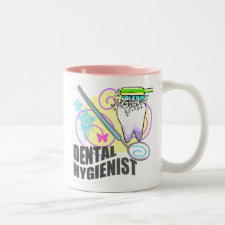 Taza Bicolor Higienista dental lindo
