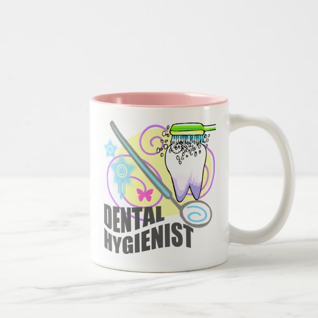 Taza Bicolor Higienista dental lindo (Derecha)