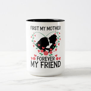 Taza Bicolor Hija besando a mamá – Primero mi madre