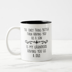 Taza Bicolor Hijo del Día del Padre, mis HIJAS TE TIENEN COMO P