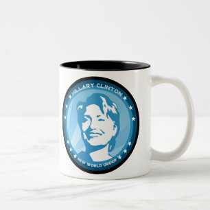 Taza Bicolor hillary clinton : rayos azules :