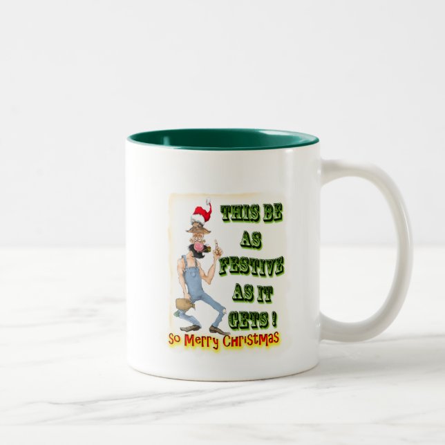 Taza Bicolor Hillbilly Festive a medida que llega (Derecha)