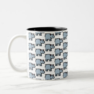 Taza Bicolor Hipopótamo
