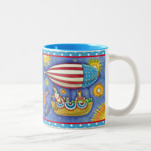 TAZA BICOLOR HISS N' FITZ CATS & MOUSE EN EL 4 DE JULIO DE ZEPP
