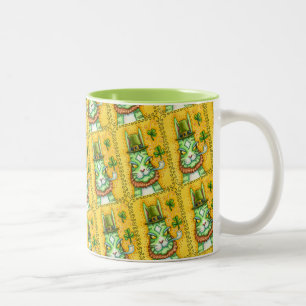TAZA BICOLOR HISS N' FITZ LEPRECHAUN, ST. GATO DIVERTIDO DEL DÍ