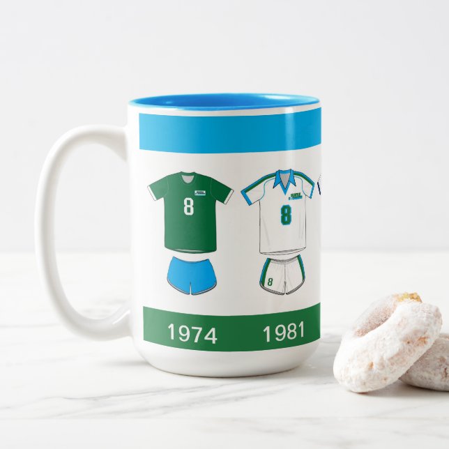 Taza Bicolor Historia de Sounders Jersey