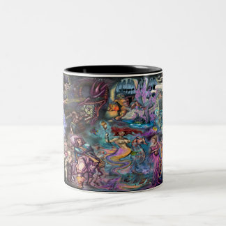 Taza Bicolor Historia épica de café de dos tonos