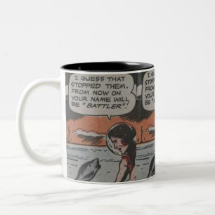 Taza Bicolor Historieta de aventuras de los años 40   Mejor reg