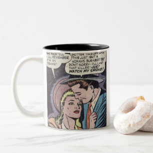 Taza Bicolor Historieta romántica clásica de los años 50