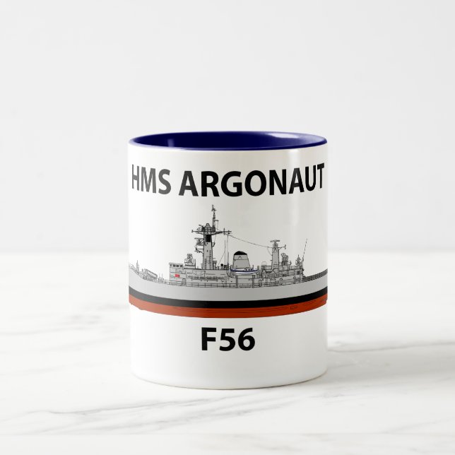 Taza Bicolor HMS Argonaut, seacat (Centro)