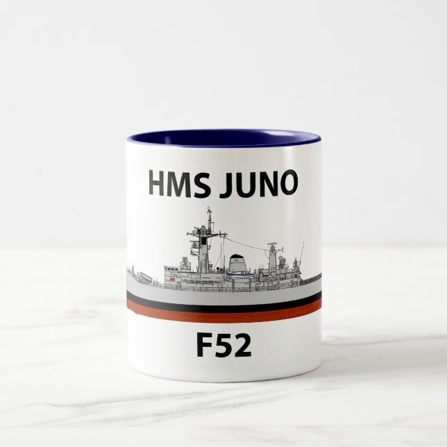 Taza Bicolor HMS Juno, seacat (Centro)