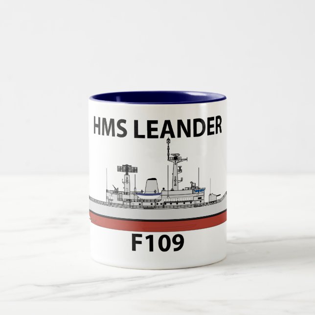 Taza Bicolor HMS Leander, configuración de orig, (Centro)