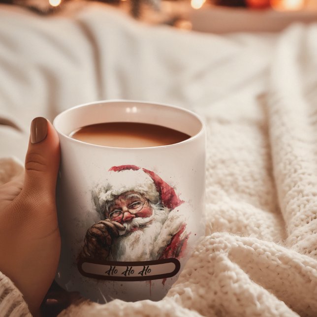 Taza Bicolor Ho Ho Ho Santa Mug – Christmas Gift (Subido por el creador)