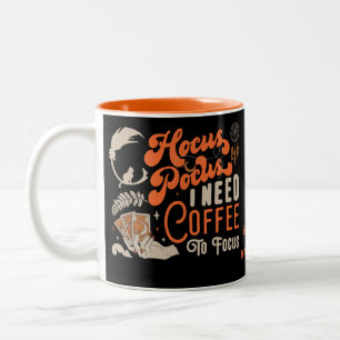 Taza Bicolor Hocus De Brujas Pocus Café Para Enfocar Fotos Hall
