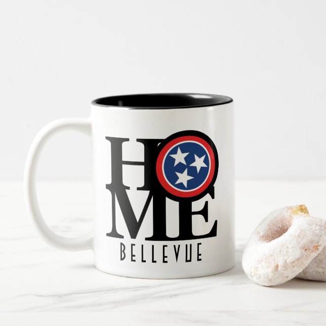 Taza Bicolor HOGAR Bellevue Tennessee 11oz (Con donut)