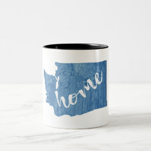 Taza Bicolor Hogar de grano de madera del estado de Washington