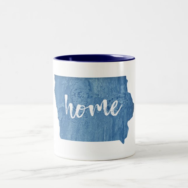 Taza Bicolor Hogar de Iowa Grano de Madera (Centro)