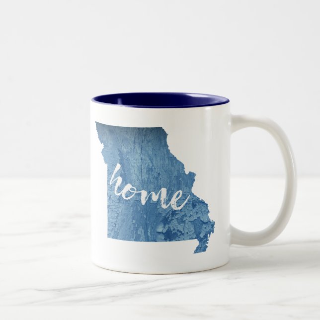 Taza Bicolor Hogar de Missouri Veta de Madera (Derecha)