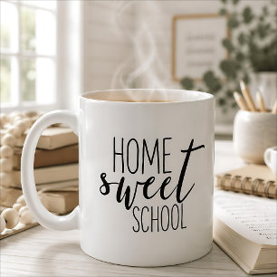 Taza Bicolor Hogar Dulce Escuela Para Educadores en Casa o Maes