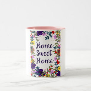 Taza Bicolor Hogar Dulce Hogar Arrecife Floral