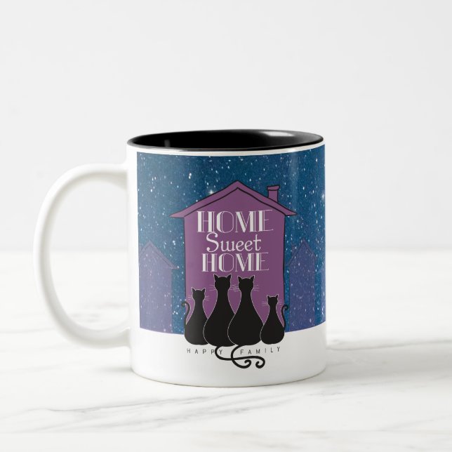 Taza Bicolor Hogar dulce hogar - Familia feliz (Izquierda)
