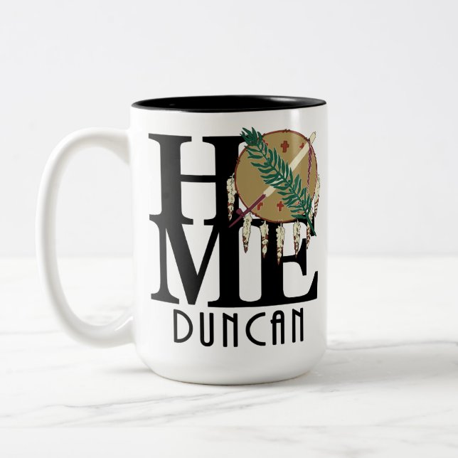 Taza Bicolor HOGAR Duncan Oklahoma 15oz (Izquierda)