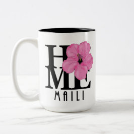 Taza Bicolor Hogar Maili Hawaii Rosa 15oz