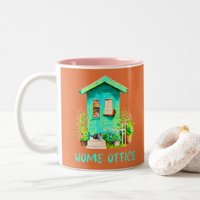 Taza Bicolor Hogar Office Garden Shed (Con donut)
